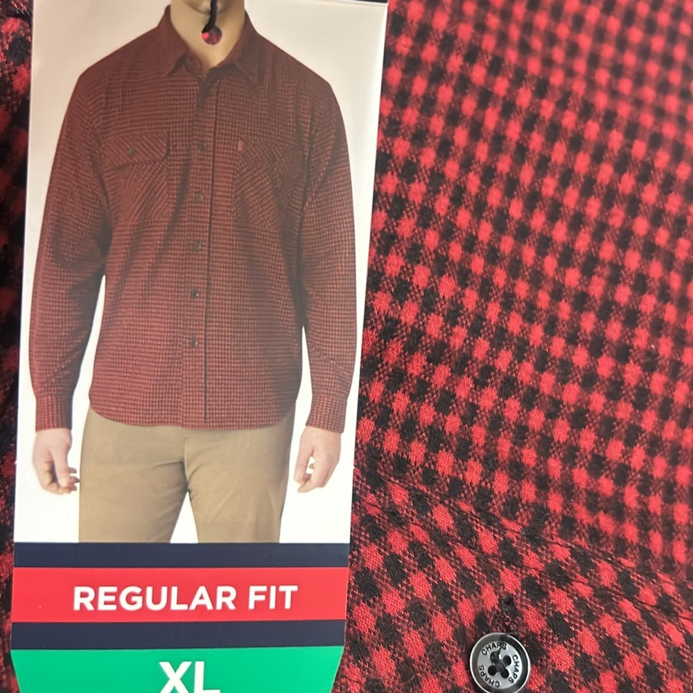 NWT Chaps Plaid Flannel Button down Shirt Size XL
